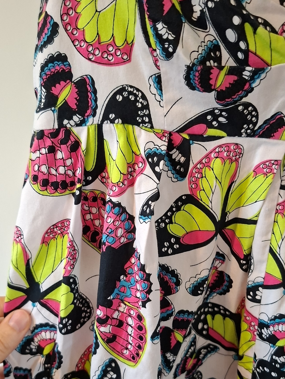 Betsey Johnson Vintage Y2K Babydoll Butterfly Print Mini Dress (Size US 4) - Picture 6 of 9